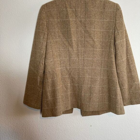 ‎Vintage wool tan windowpane jacket - Picture 6 of 6